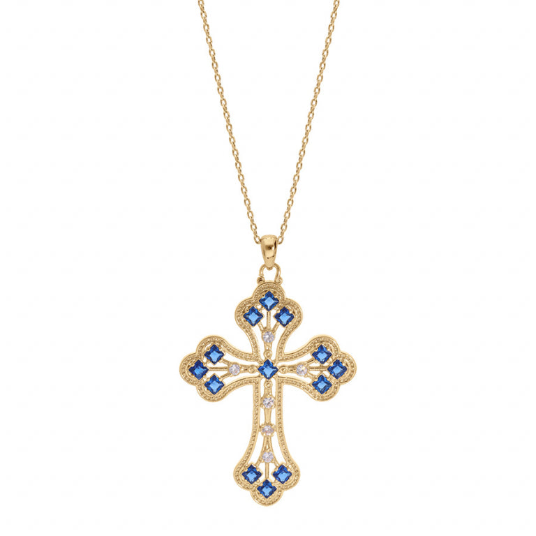 Cross Necklace – Gold Plated | Azuline view 2