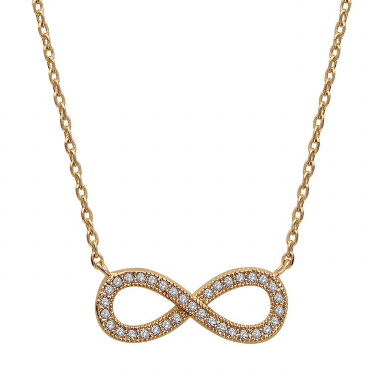 Eight Necklace – Silver Förgylld med Fine Guld | Azulin