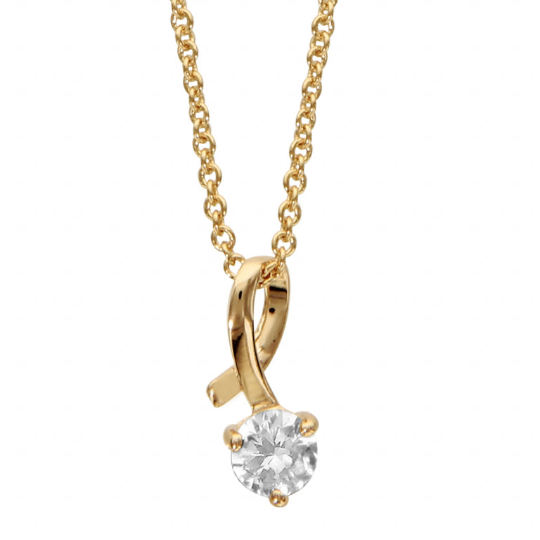 Cubic Zirconia Necklace – Gold Plated | Azuline