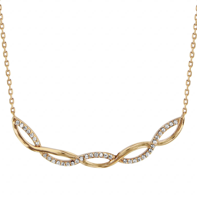 Braid Necklace – Silver Gilded with Fine Gold | Azuline