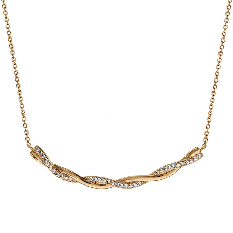 Vlechtketting – zilver verguld met fijn goud | Azulin-weergave 2