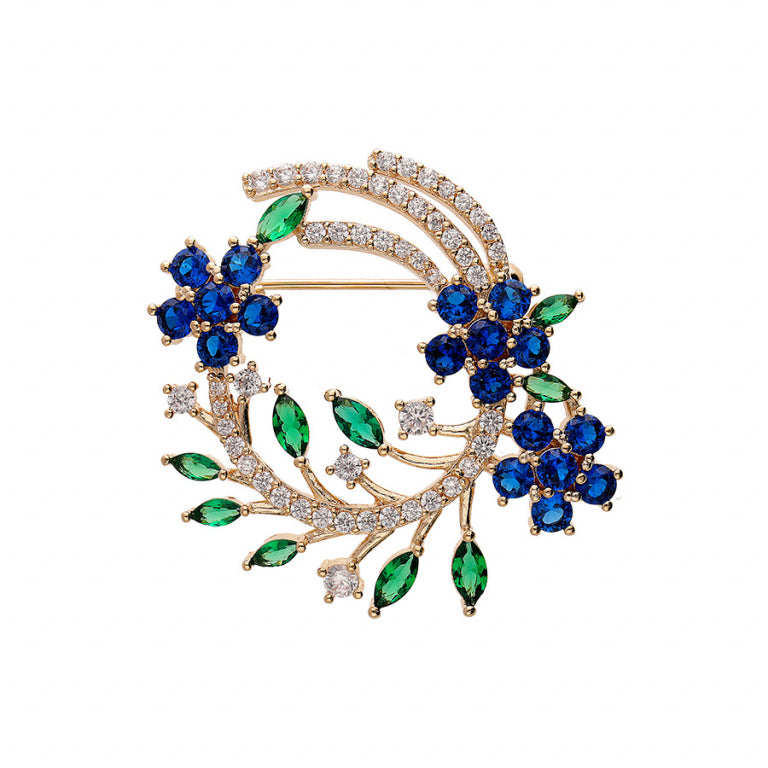 Foliage Brooch – Ασημένια επιχρυσωμένη με λεπτό χρυσό | Azulin