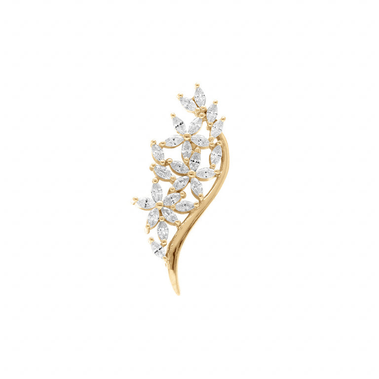 Broche oxyde de zirconium – Argent Doré à l’Or Fin | Azuline