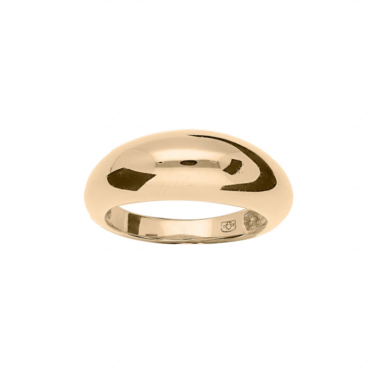 Slät guldpläterad armring