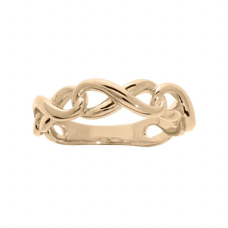 Gullbelagt infinity-motivring med stor diameter