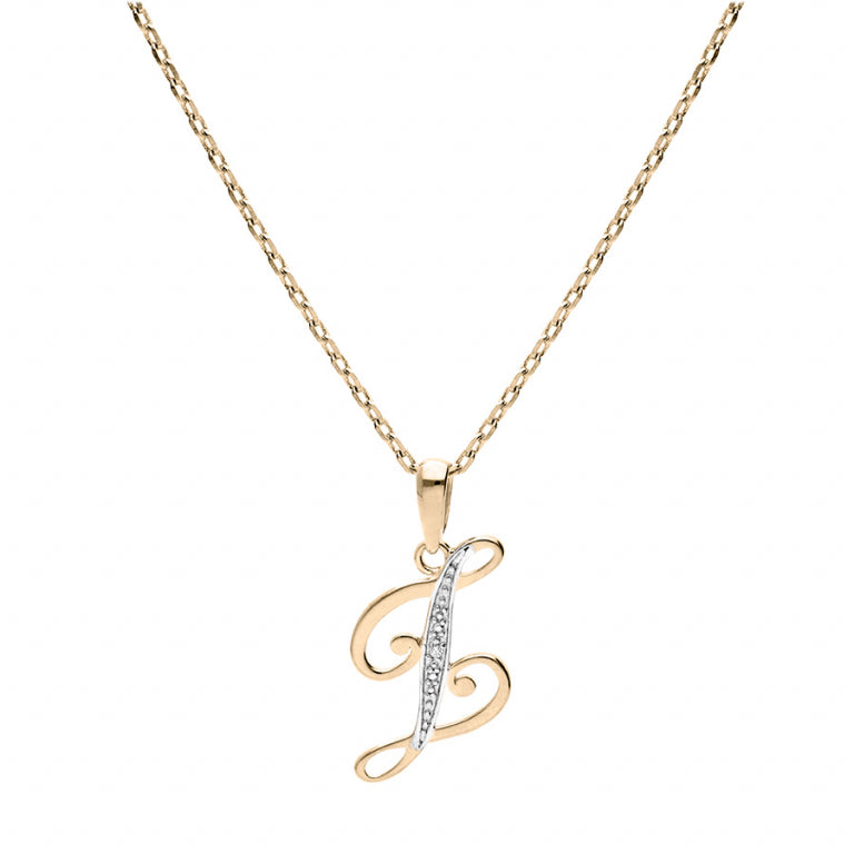 Initial ketting – zilver verguld met fijn goud | Azulin-weergave 2