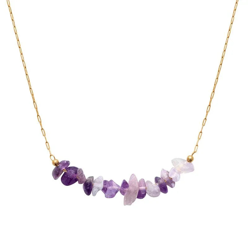Eclat – Amethyst – Halskette – vergoldet