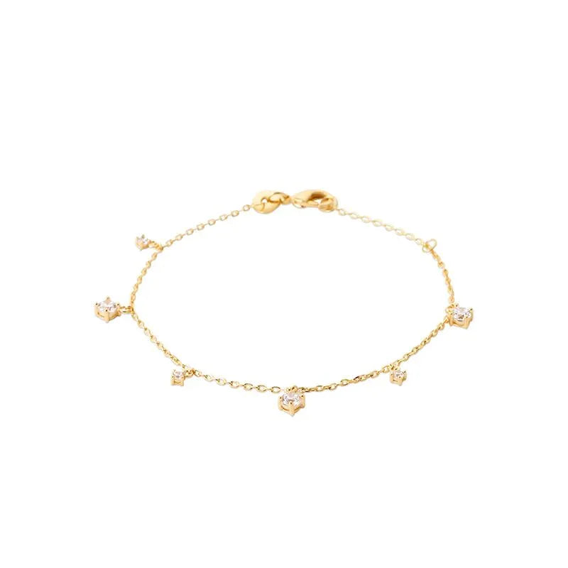 Charm - Gradiente Branco - Pulseira - Banhado a Ouro