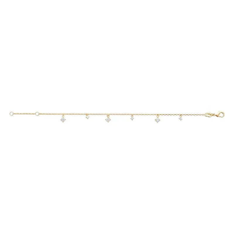 Charm - Gradiente Branco - Pulseira - Banhado a Ouro vista 2