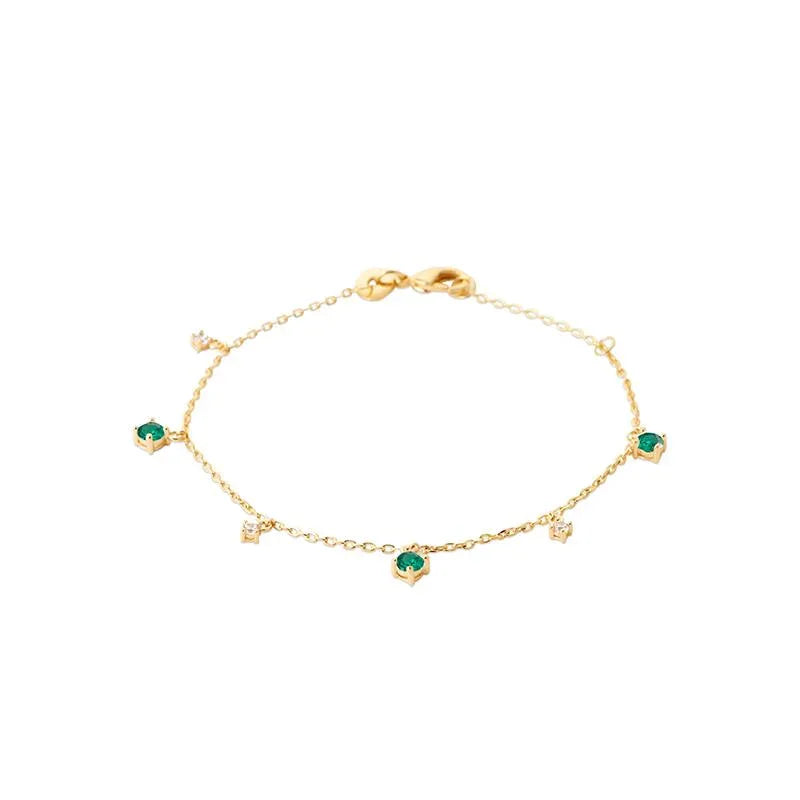 Charm - Gradient Verde - Bratara - Placat cu Aur