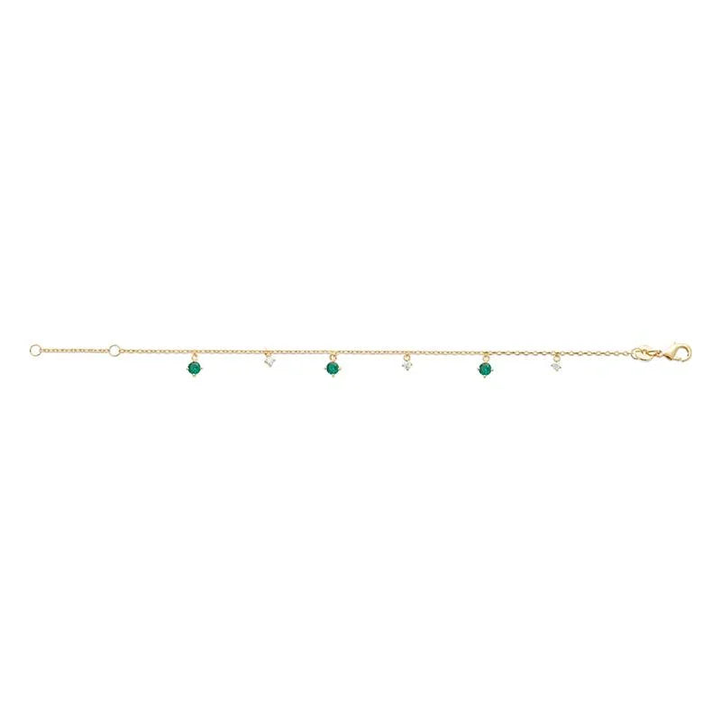 Charm - Gradient verde - Brățară - Vedere placată cu aur 2