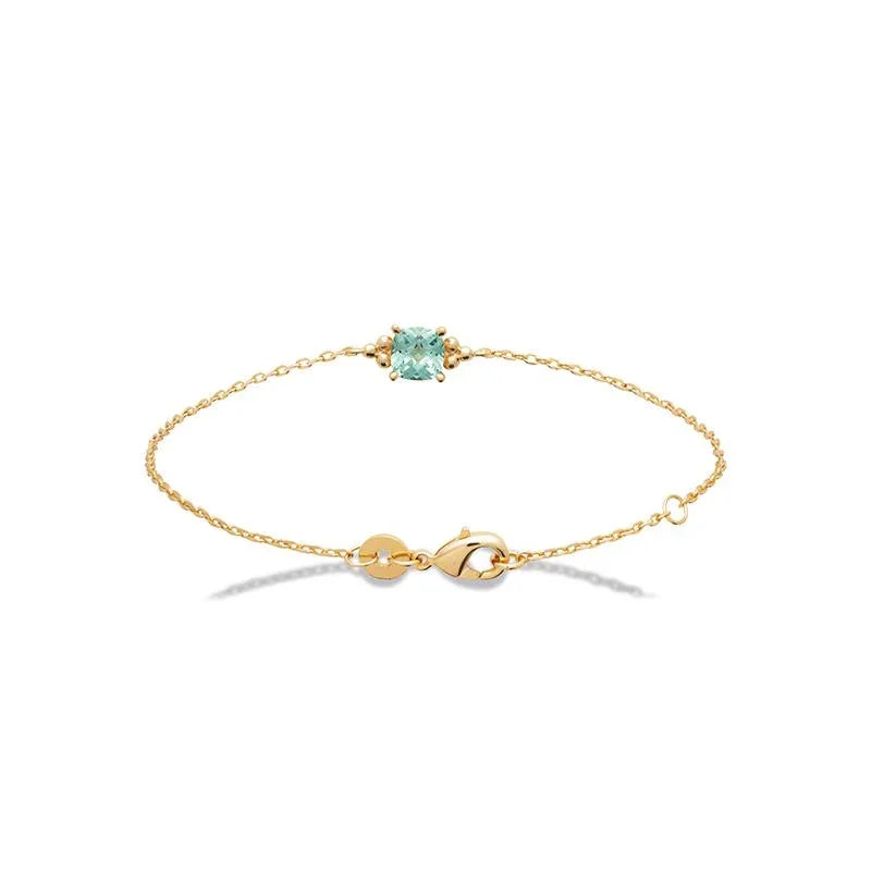 Solitario - Pulsera - Chapado en Oro