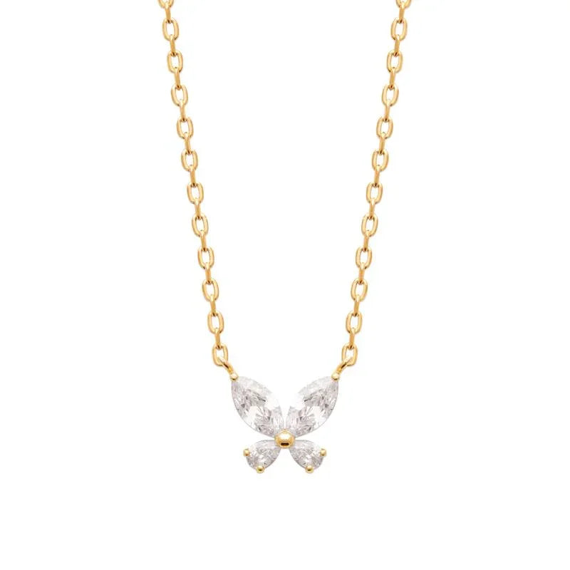 Mariposa - Collar - Chapado en Oro