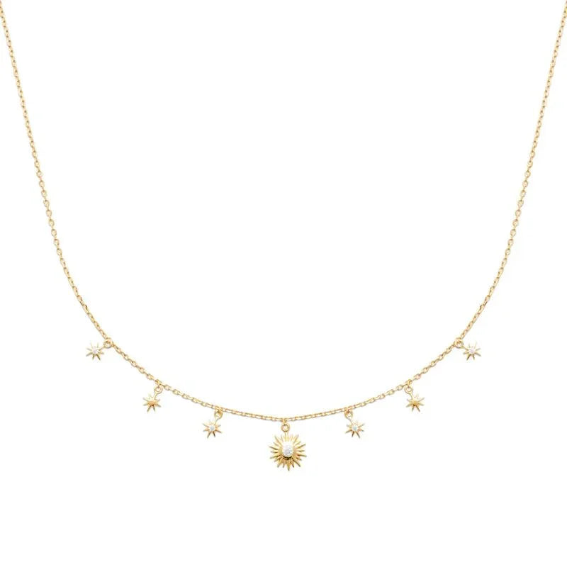Stern - Halskette - vergoldet
