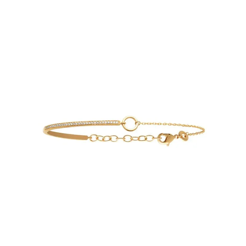 Half Jonc - Pulsera - Chapado en oro