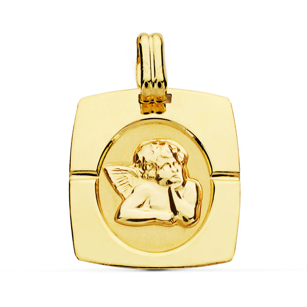 Médaille Or Jaune 9K Ange Burlon 20X17 mm