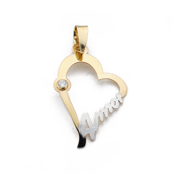 18K Guld Love Pendant 22X15 mm