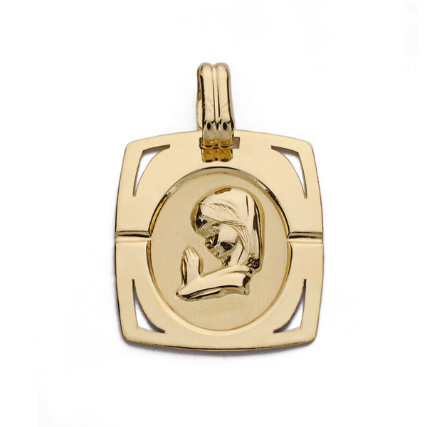 9K Virgin Child Medal 20X17 mm