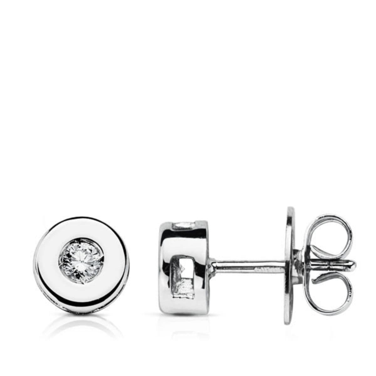 9K Boucles d'oreilles en Or Diamant Naturelle Chaton Diamant Naturelle 2.50/ 0.FERMOIR Poussettes Papillon