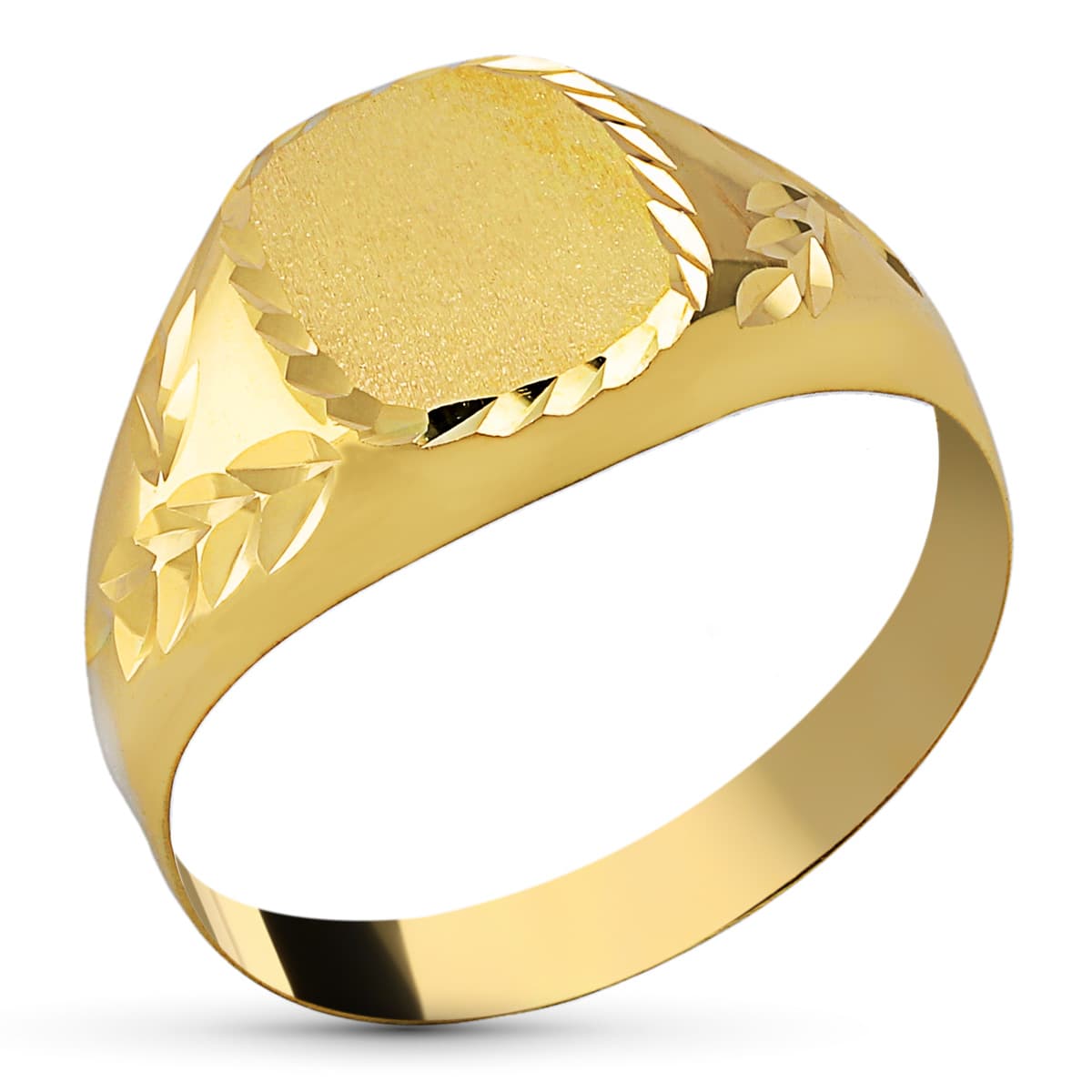 9K Gul Guld Stempel Kadet Hulindgraveret Indgraveret Overflade: 8 x 7 mm