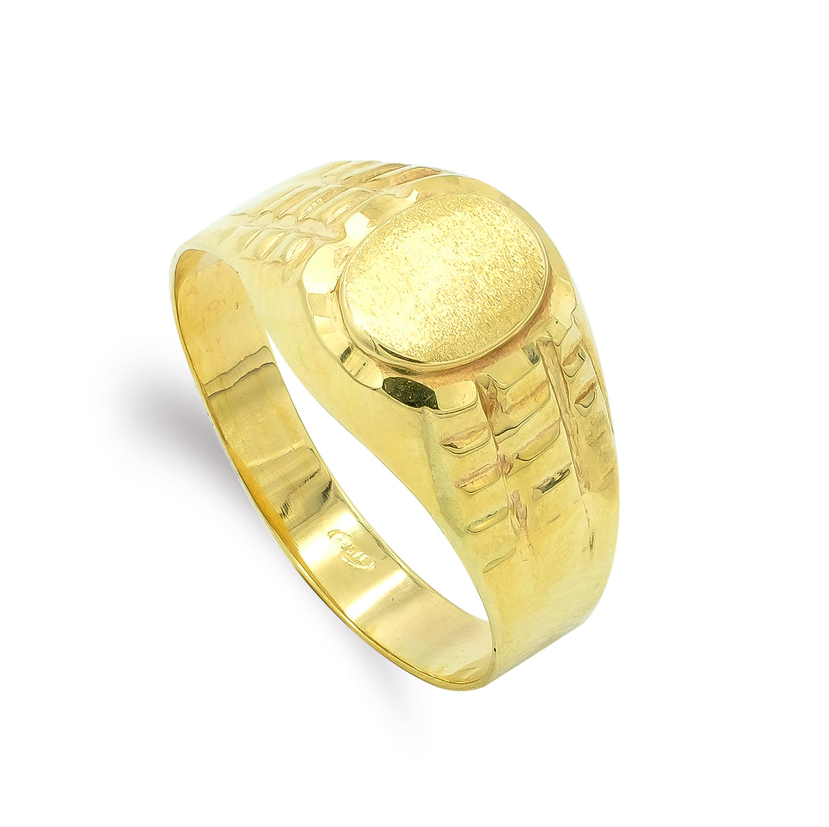 Chevalier 9K gult gull hul oval graveringsområde: 7X5 mm