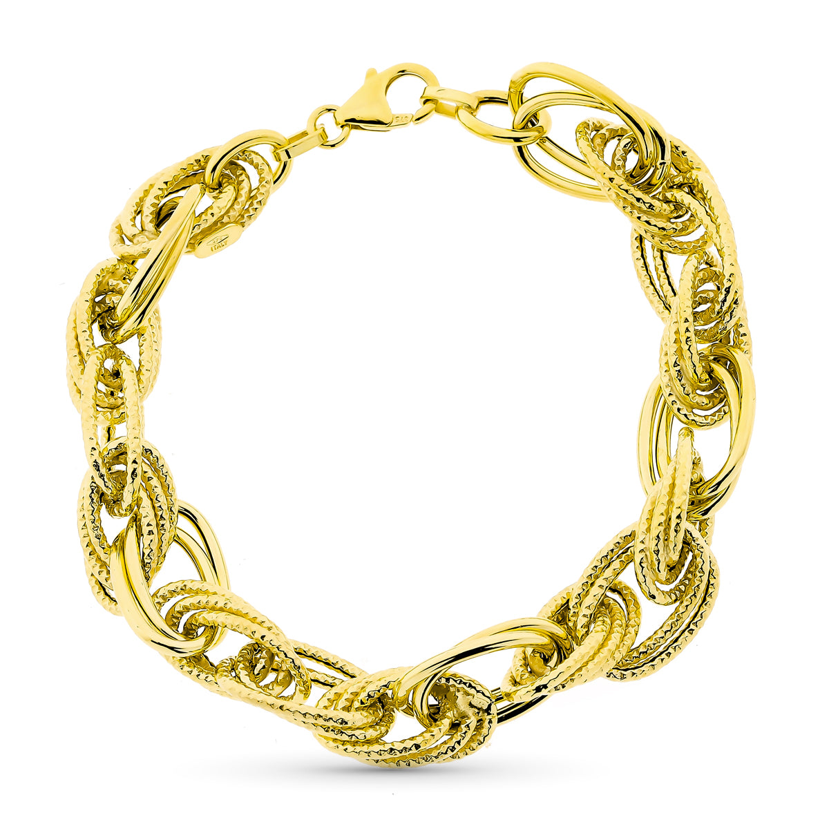 9K Bracelet en Or Jaune 19 Cm