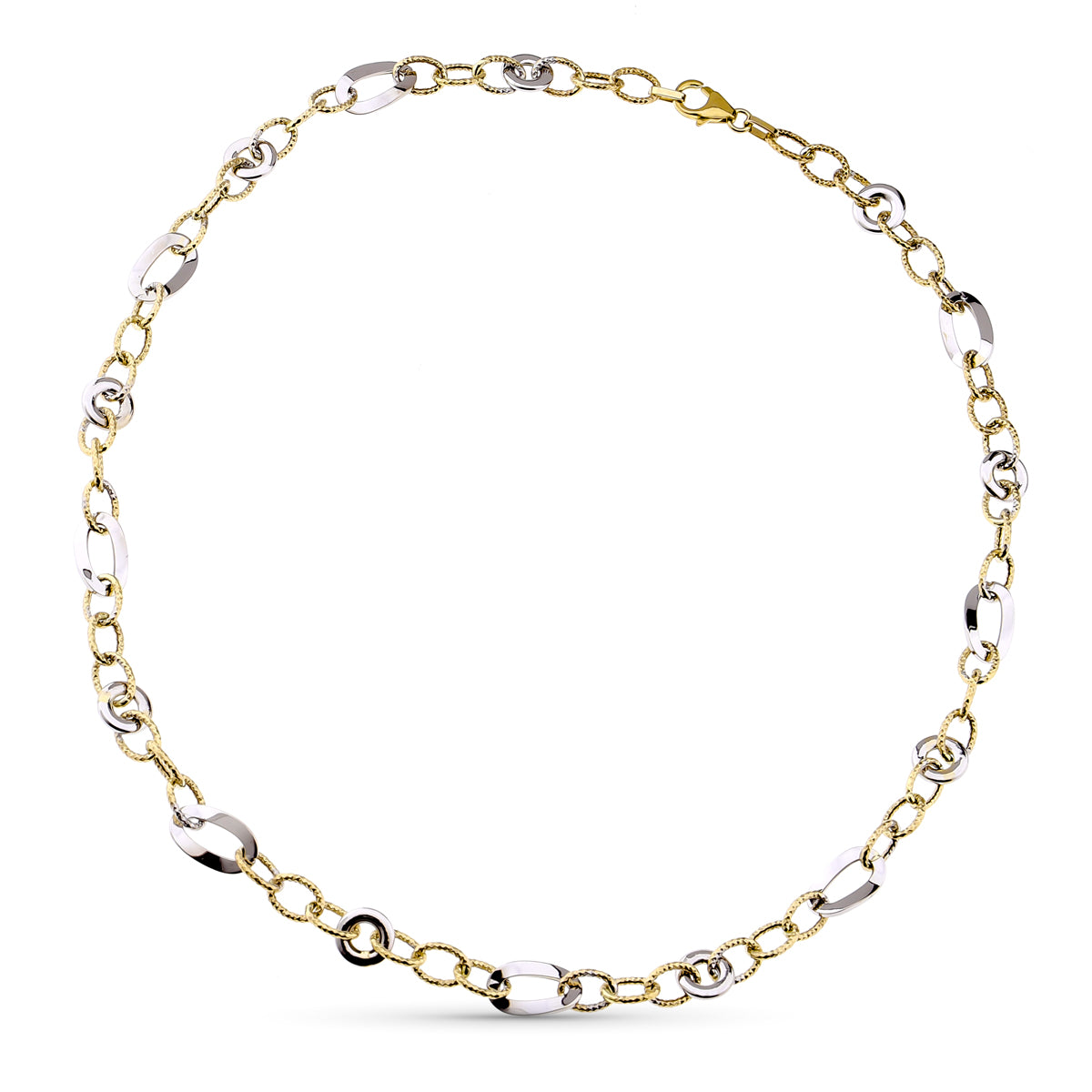 Collar Oro Bicolor 9K 45 Cm