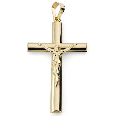 Croce di Cristo in Oro Giallo 9K Ovale 34X20 mm