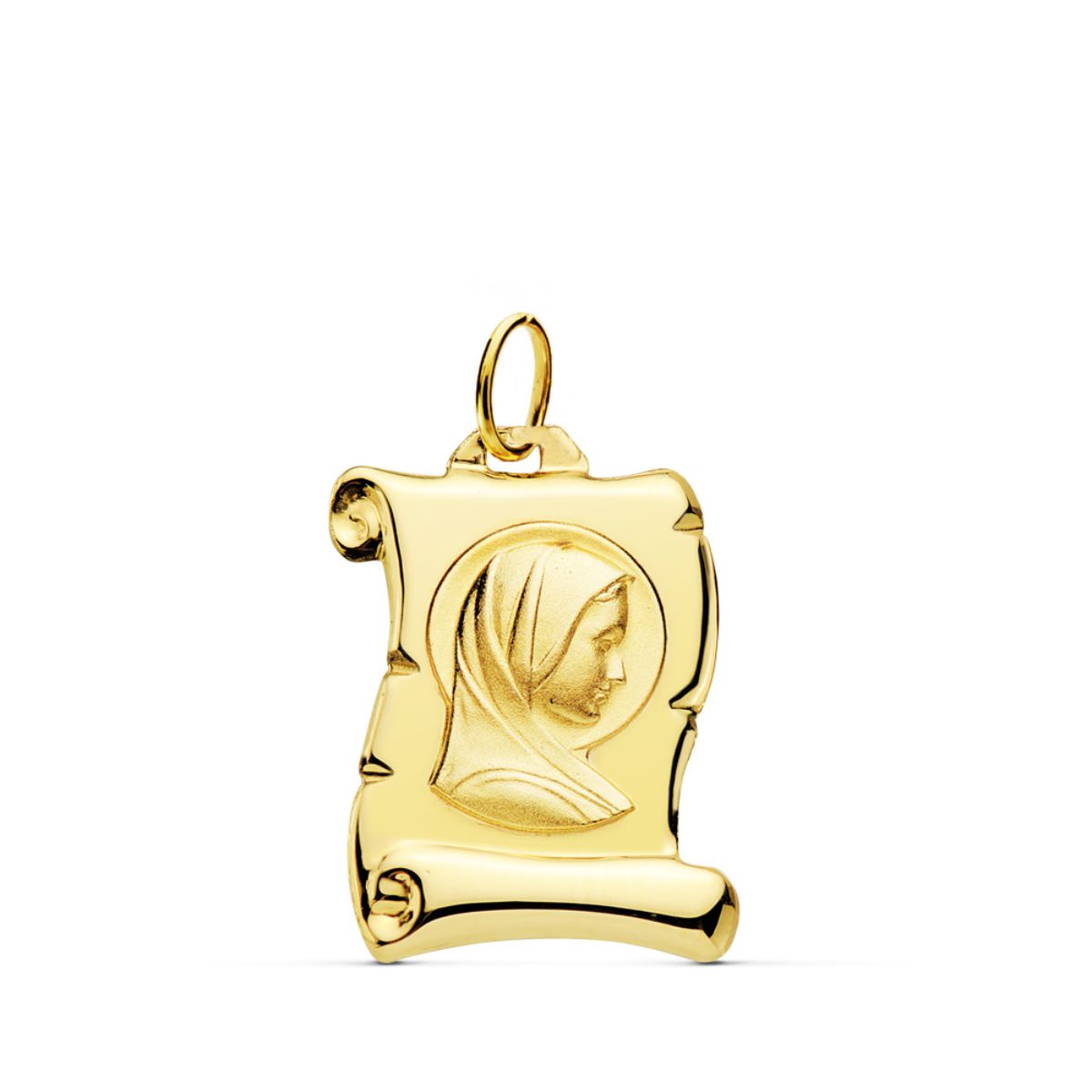 9K Parchemin Vierge Marie 18X12MM