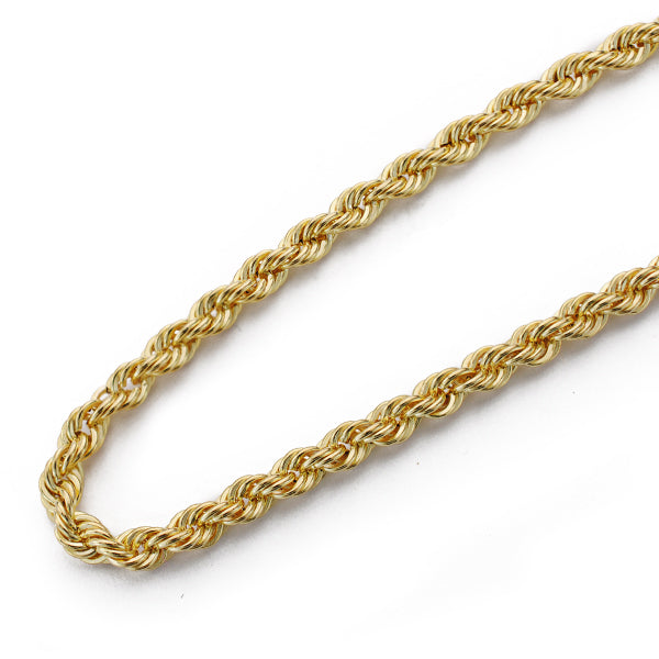 Or Jaune Clair Salomonico 18K Largeur du Cordon : 3,3 mm Longueur : 45CM