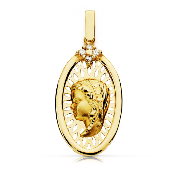 9K Jungfrau-Kind-Medaille 27X15MM