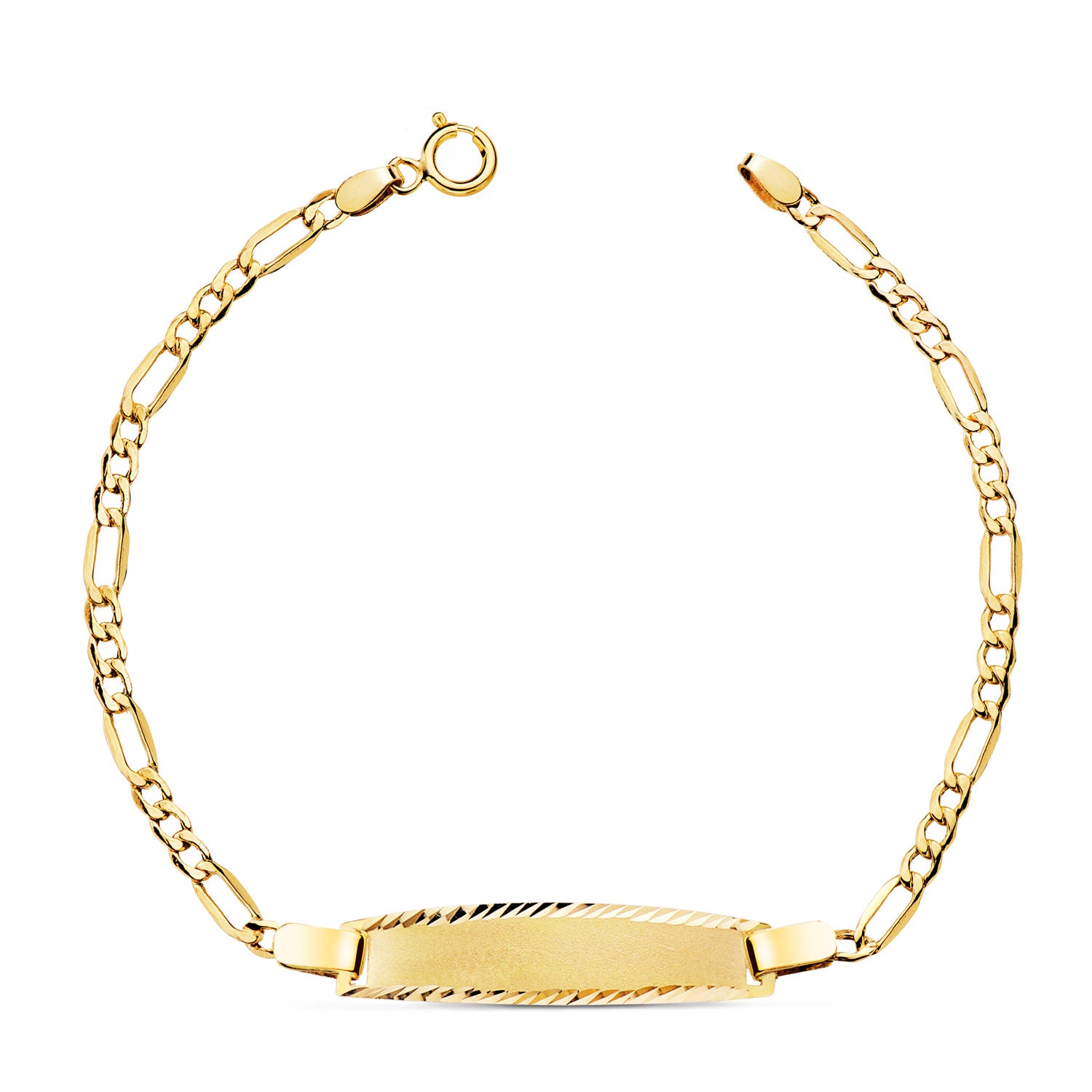 Or Jaune 9K Esclave Cartier 3X1 Creuse Largeur : 2,5 mm Plaque : 28X6MM Longueur 17 Cm