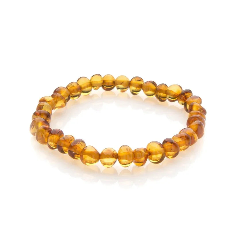 Bracelet Bébé - Cognac - Taille Ronde - Elastique
