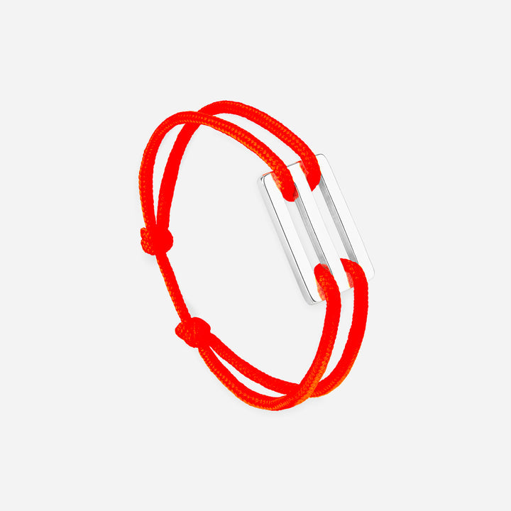 Harmony - Silver & Fluo Orange Cord - Le Vent à la Française