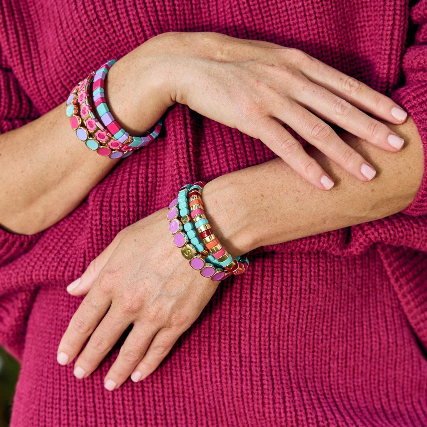 Colormind - Violette - Armband - Simone in Bordeaux weergave 2