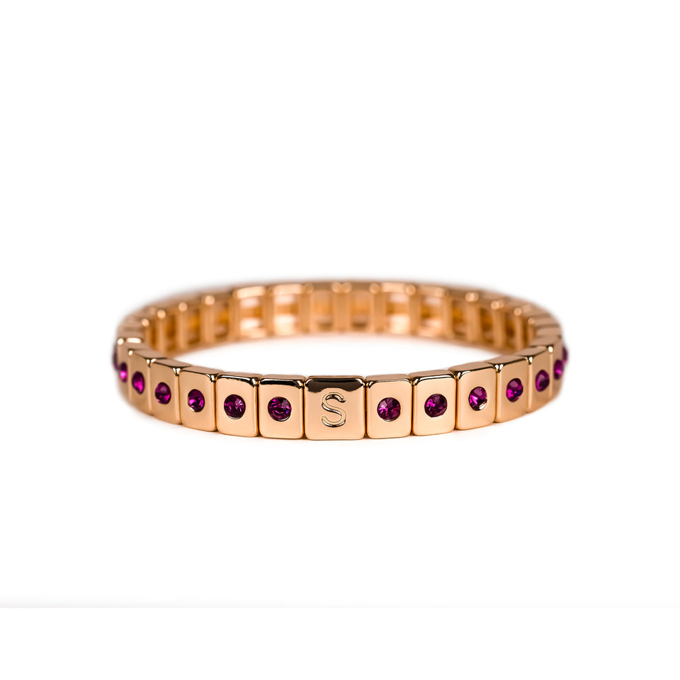 Crystal Rectangle - Purple - Bracelet - Simone à Bordeaux