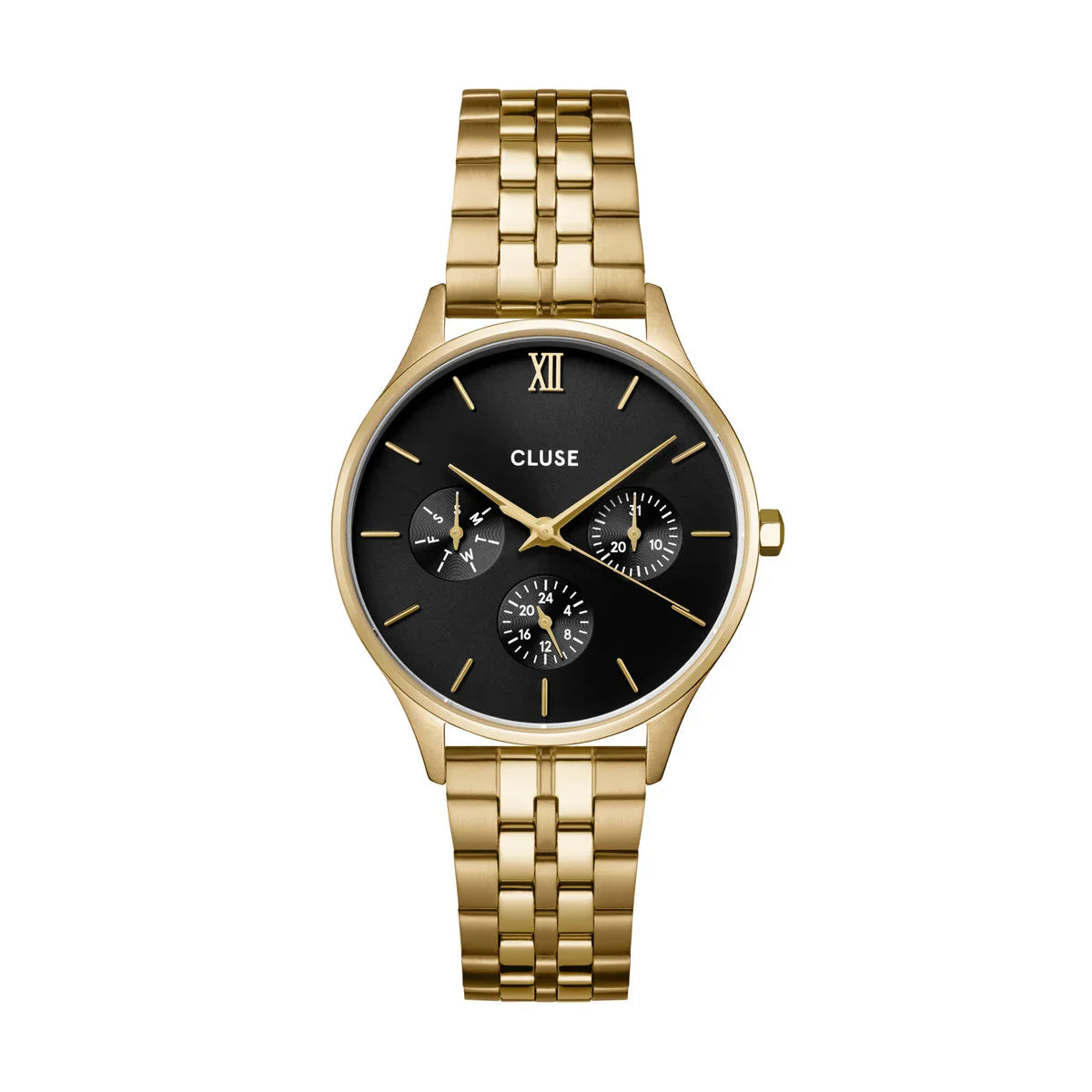 Minuit Multifonction - Noir Doré - Montre Cluse
