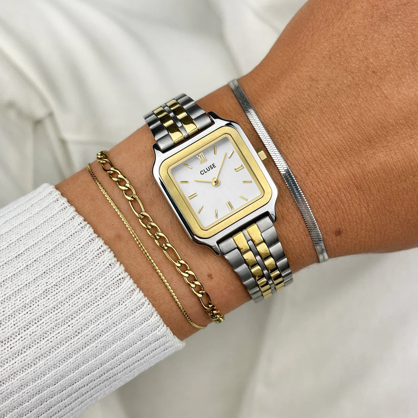 Gracieuse Petite - Tofarvet hvid - Cluse Watch view 2