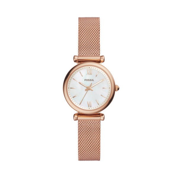 Fossil - “Carlie Mini” Watch – Rose Gold Stainless Steel
