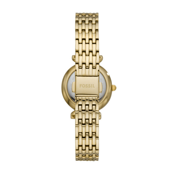Fossil - “Mini Carlie” Watch – Gold Stainless Steel