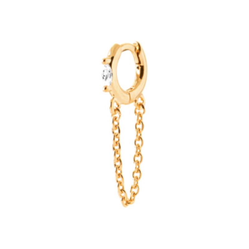 Oorbellen met ketting – Verguld | Azulin