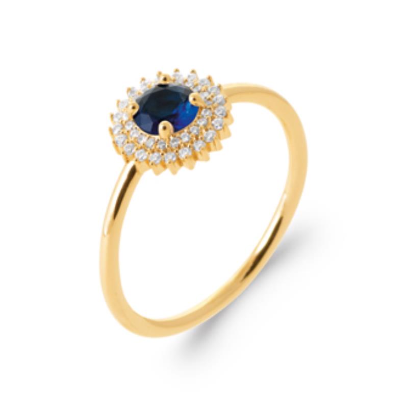 Oval ring – Gullbelagt | Azulin