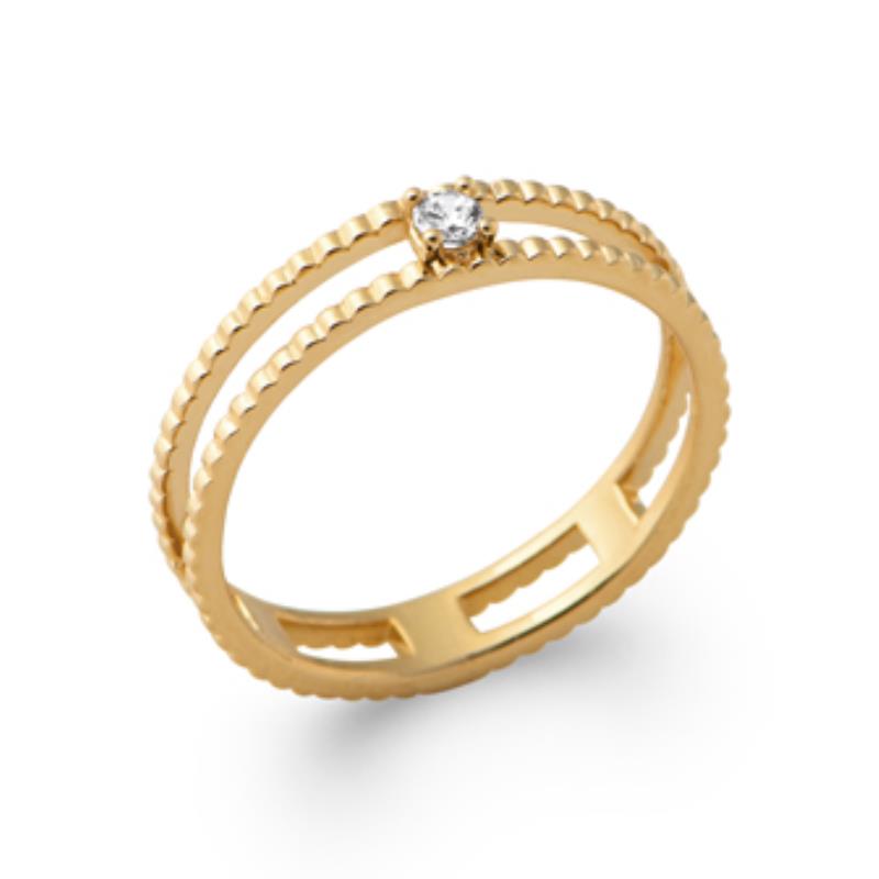 Dubbele ring – verguld | Azulin
