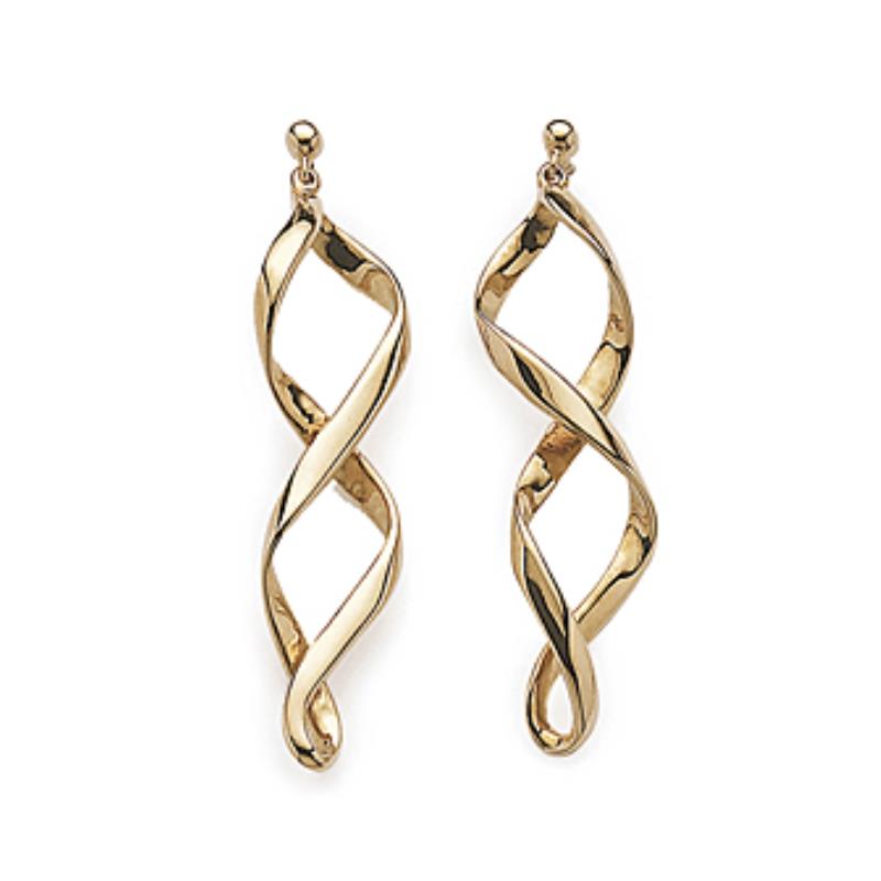 Boucles d’Oreilles Torsadées – Plaqué Or | Azuline