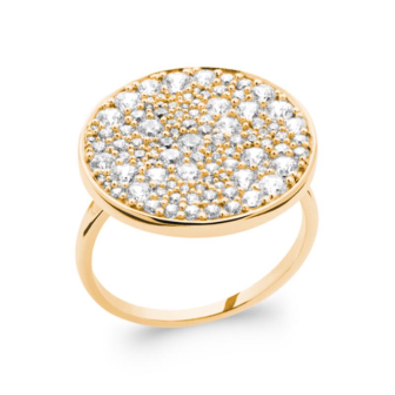 Anel Pavé Redondo – Banhado a Ouro | Azuline