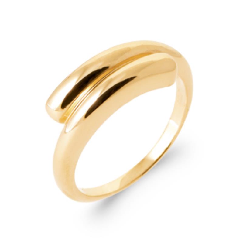 Böjd öppen ring – guldpläterad | Azulin