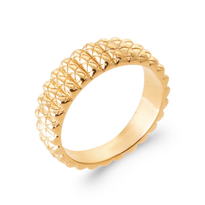 Strukturierter Ring – vergoldet | Azuline