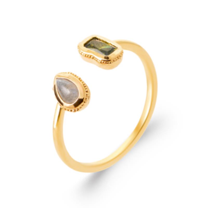 Open ring – verguld | Azulin