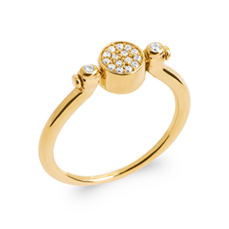 Pavé Circle Ring – Forgyldt | Azulin