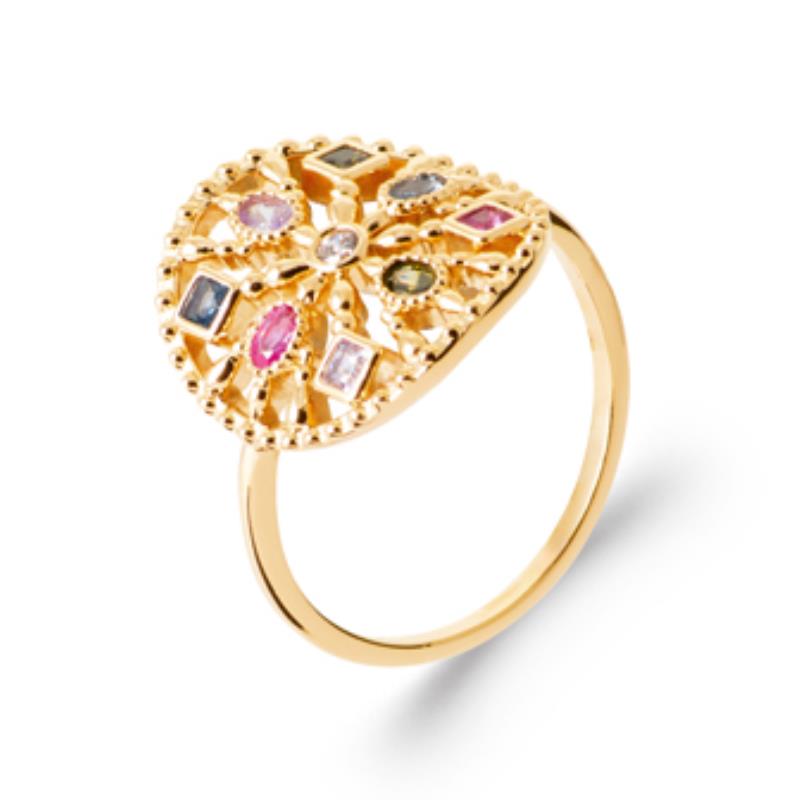 Ovale ring – verguld | Azulin